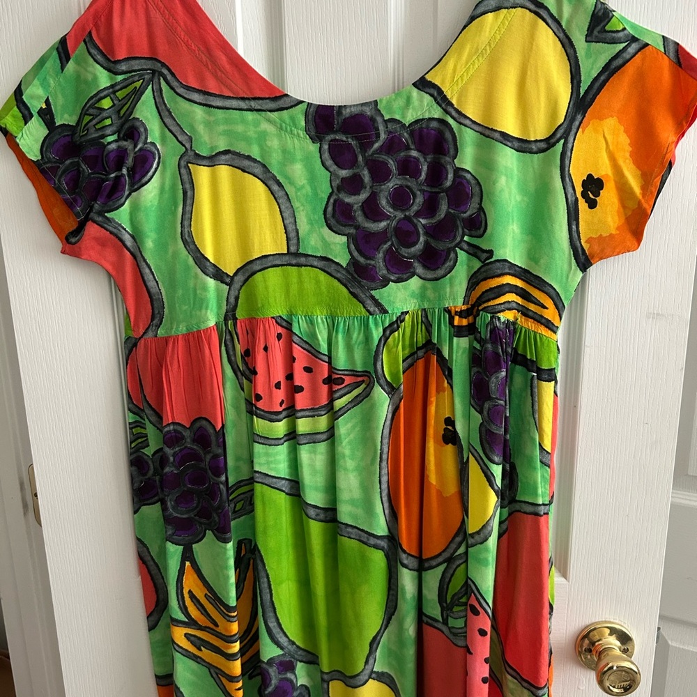 A Pea in the Pod Vibrant Fruit Print Maternity blouse